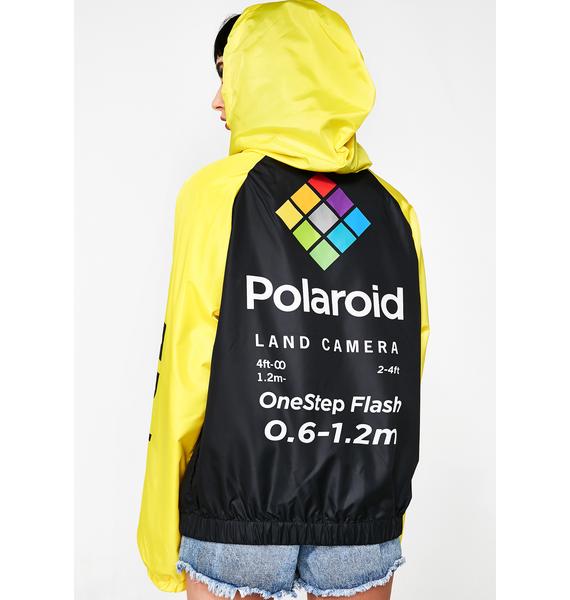 polaroid hoodie yellow