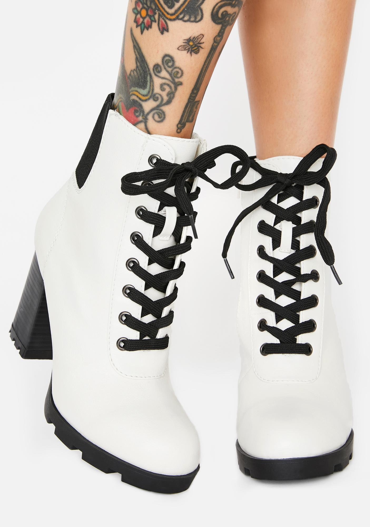 steel heeled boots