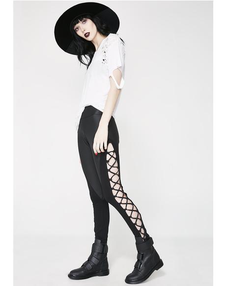 Widow Garter Leggings | Dolls Kill