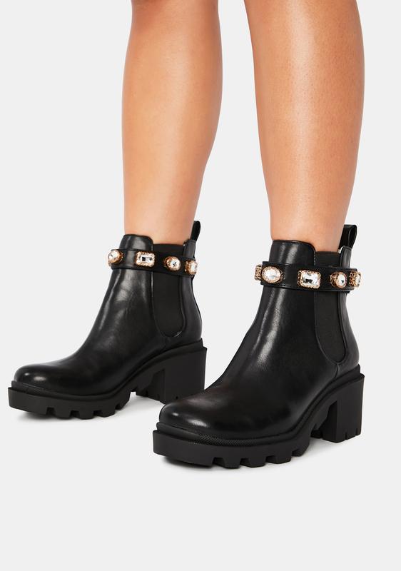 Steve Madden Black Amulet Booties Dolls Kill