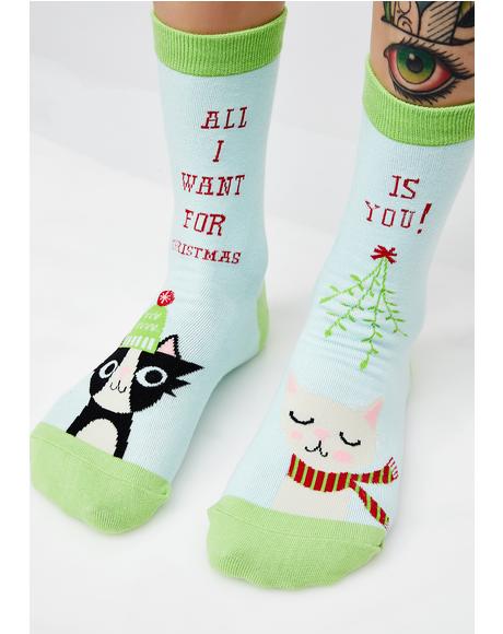 Under The Mistletoe Socks