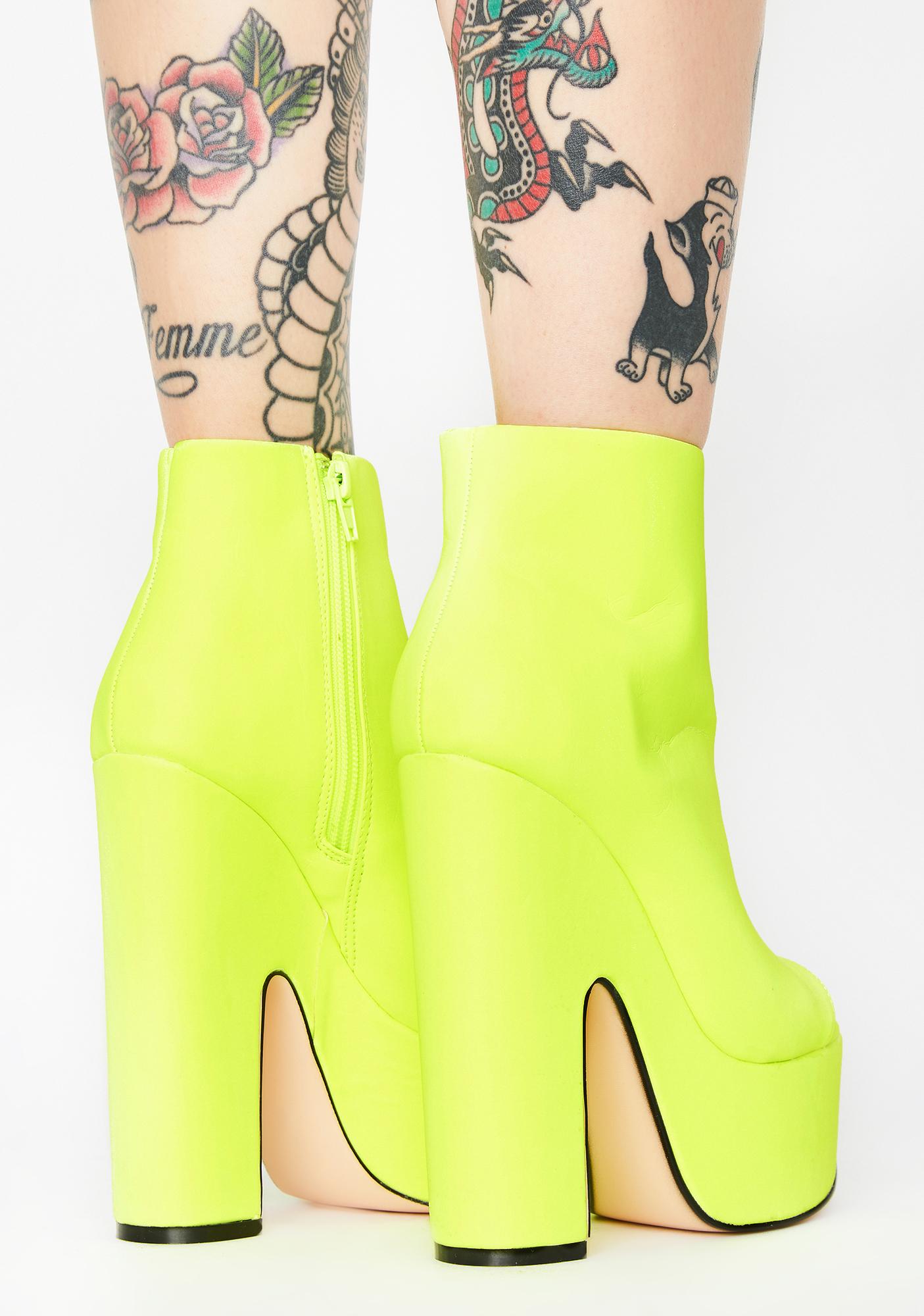 neon yellow open toe heels