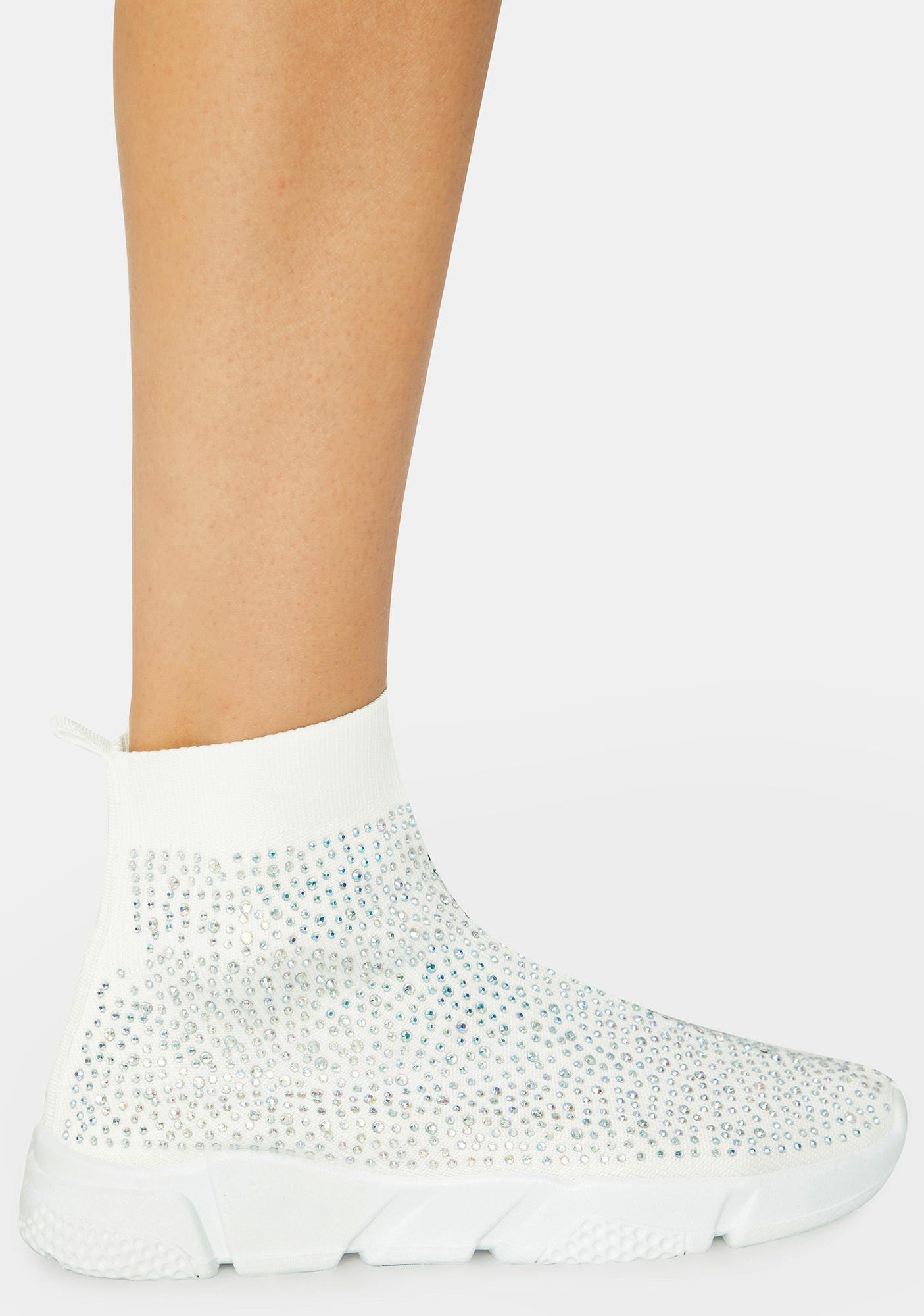 rhinestone sock sneakers