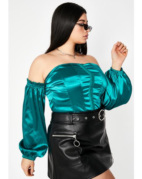 Cash She's Above Average Satin Corset