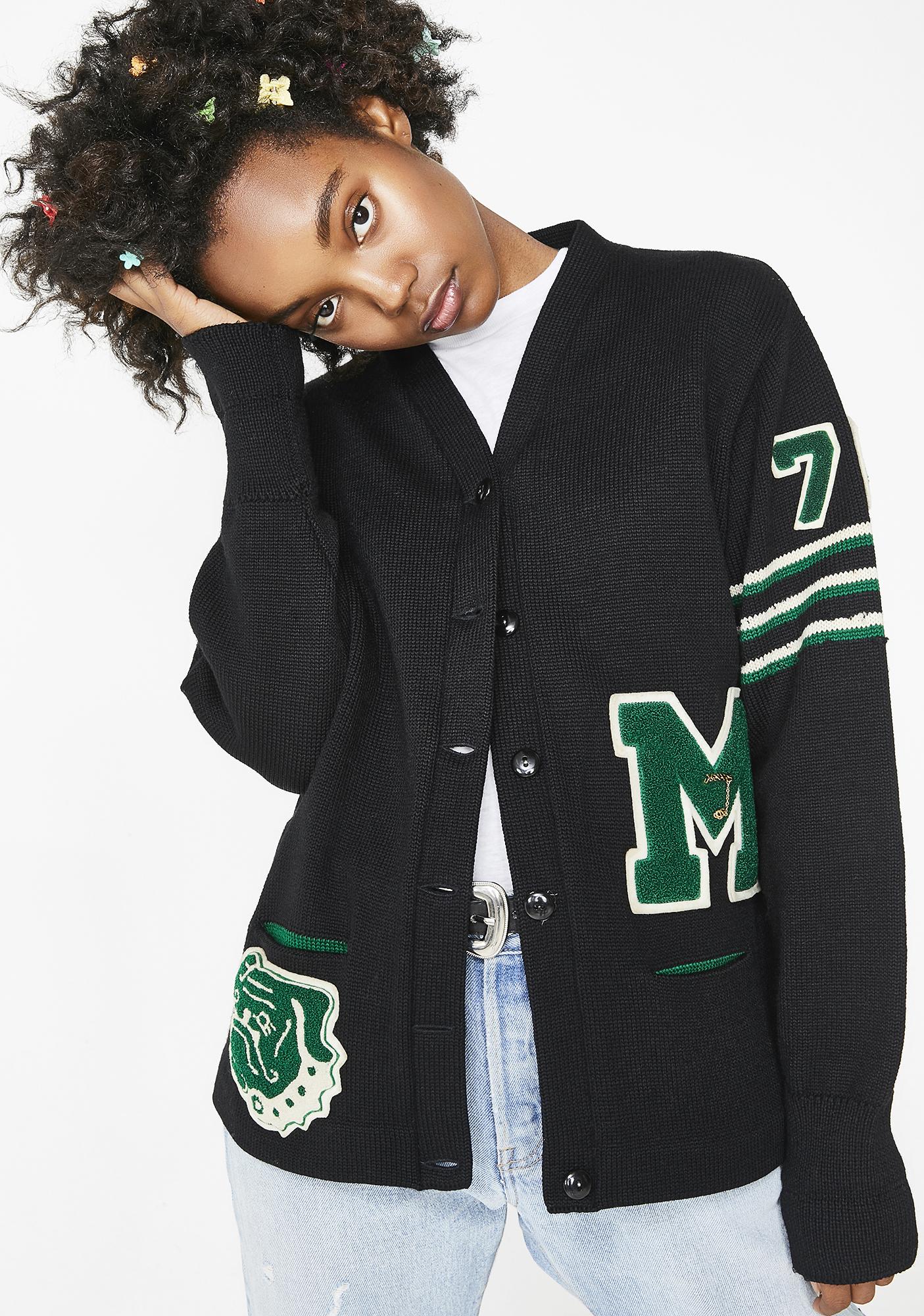 vintage varsity cardigan