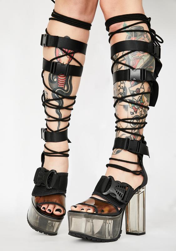 dollskill black heels