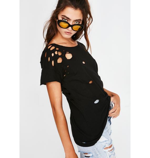 Black Distressed T Shirt Dolls Kill