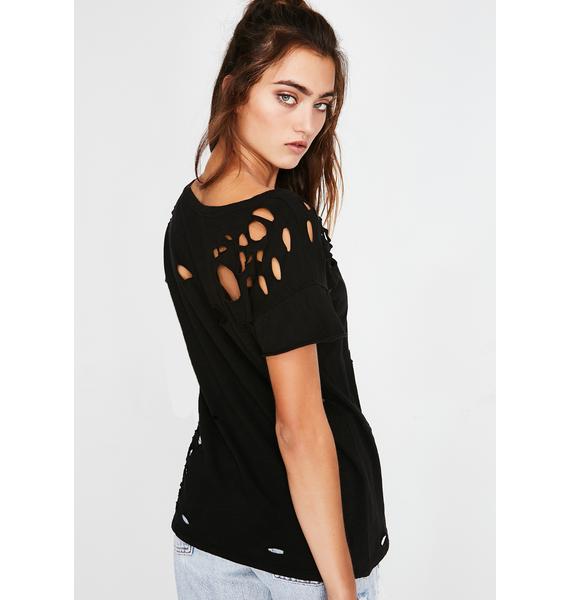 Black Distressed T Shirt Dolls Kill
