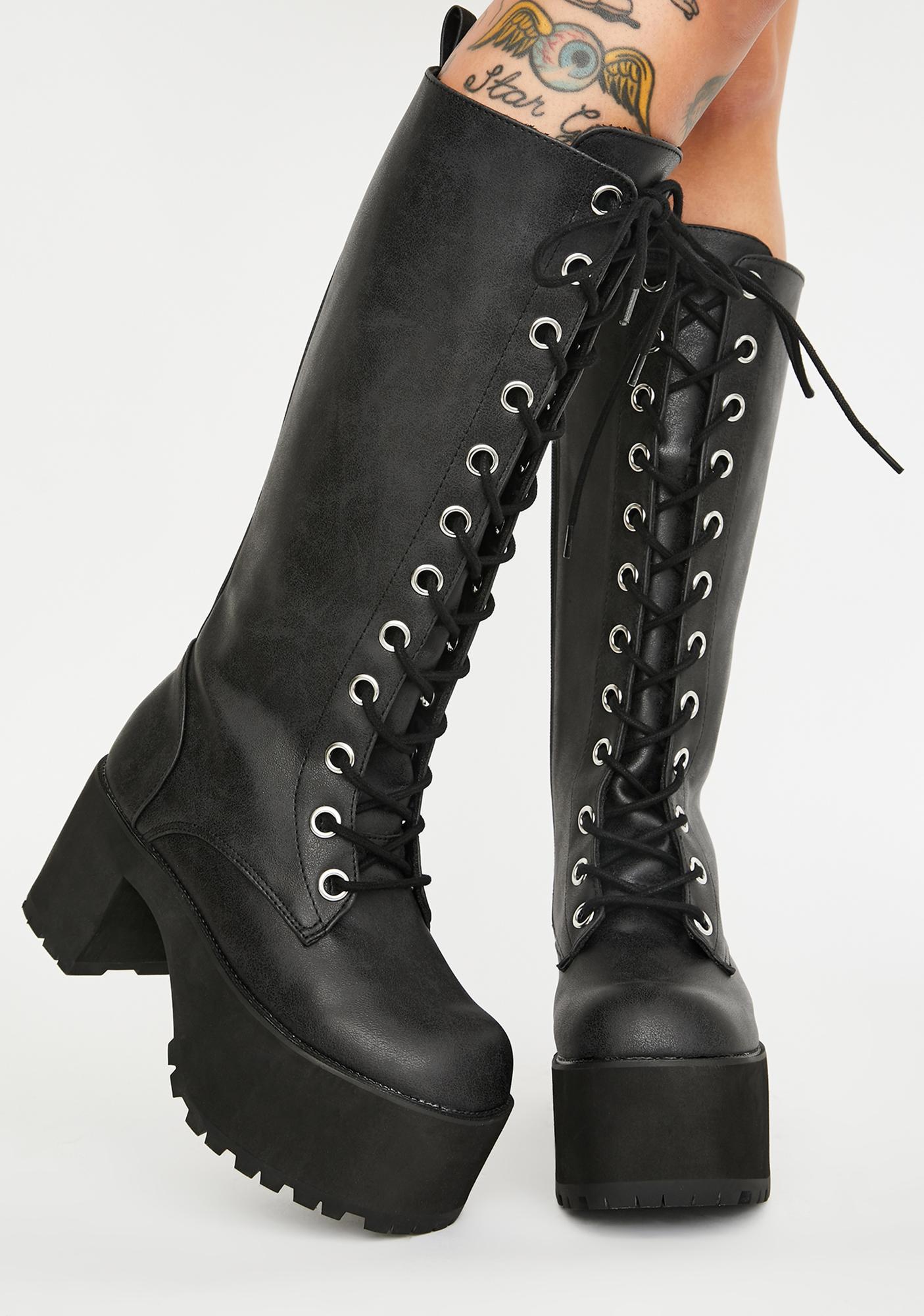 distressed ankle nosebleed boot