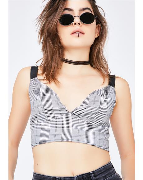 Schoolin' You Plaid Top