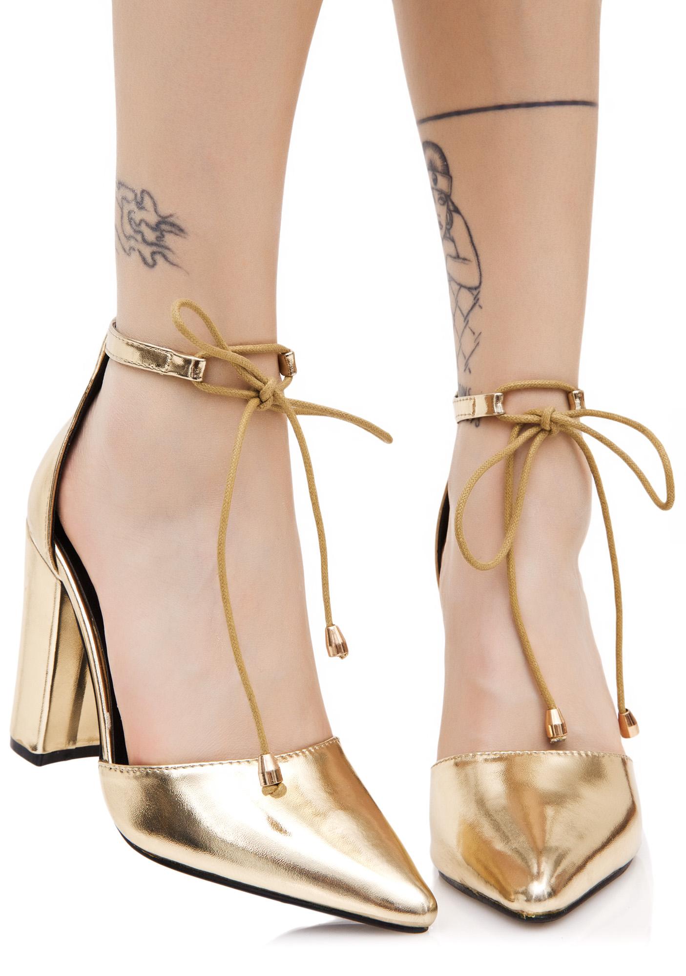 muted gold heels