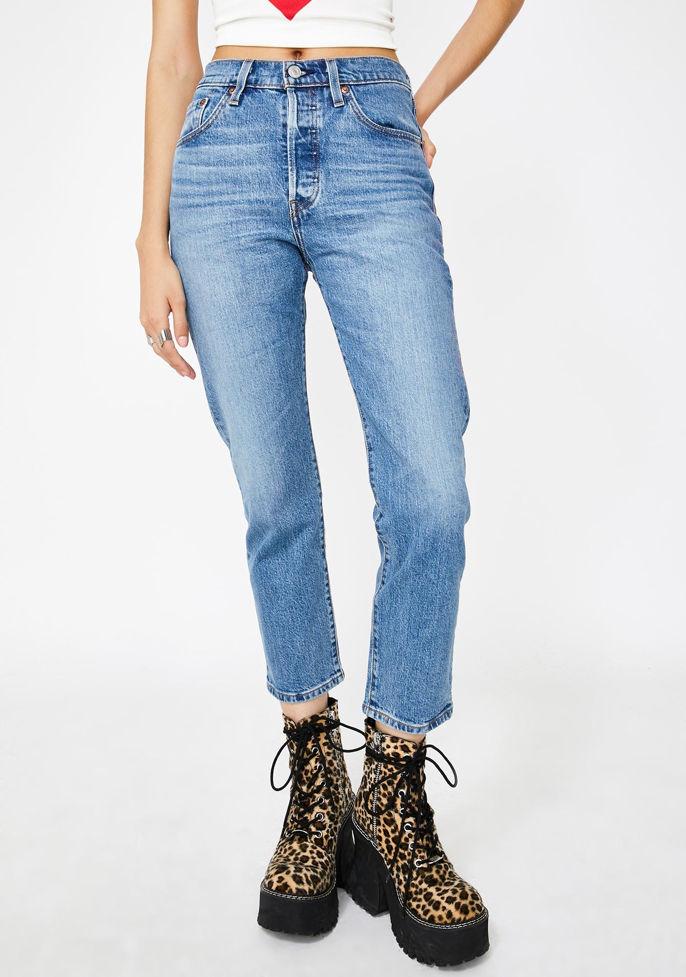 levi's 501 crop jeans straight leg