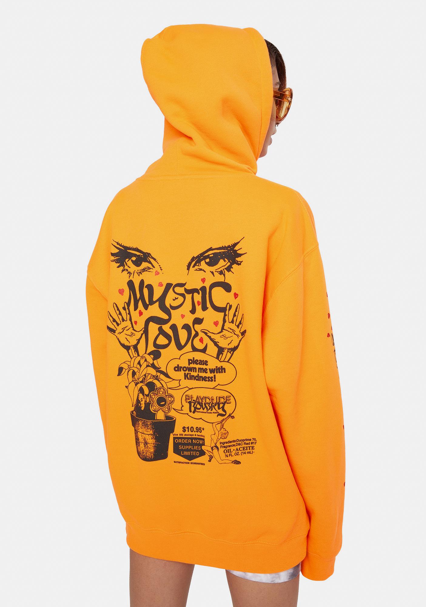 orange graphic hoodie