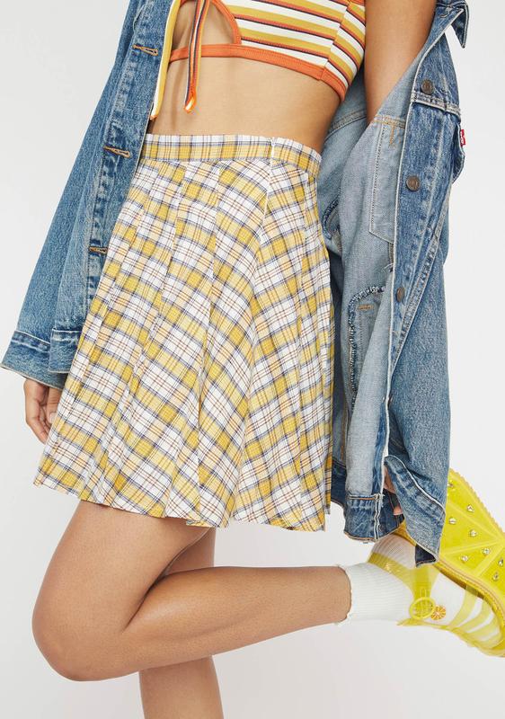yellow plaid skirt dolls kill