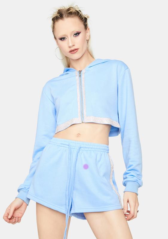 dolls kill cropped moletom com capuz