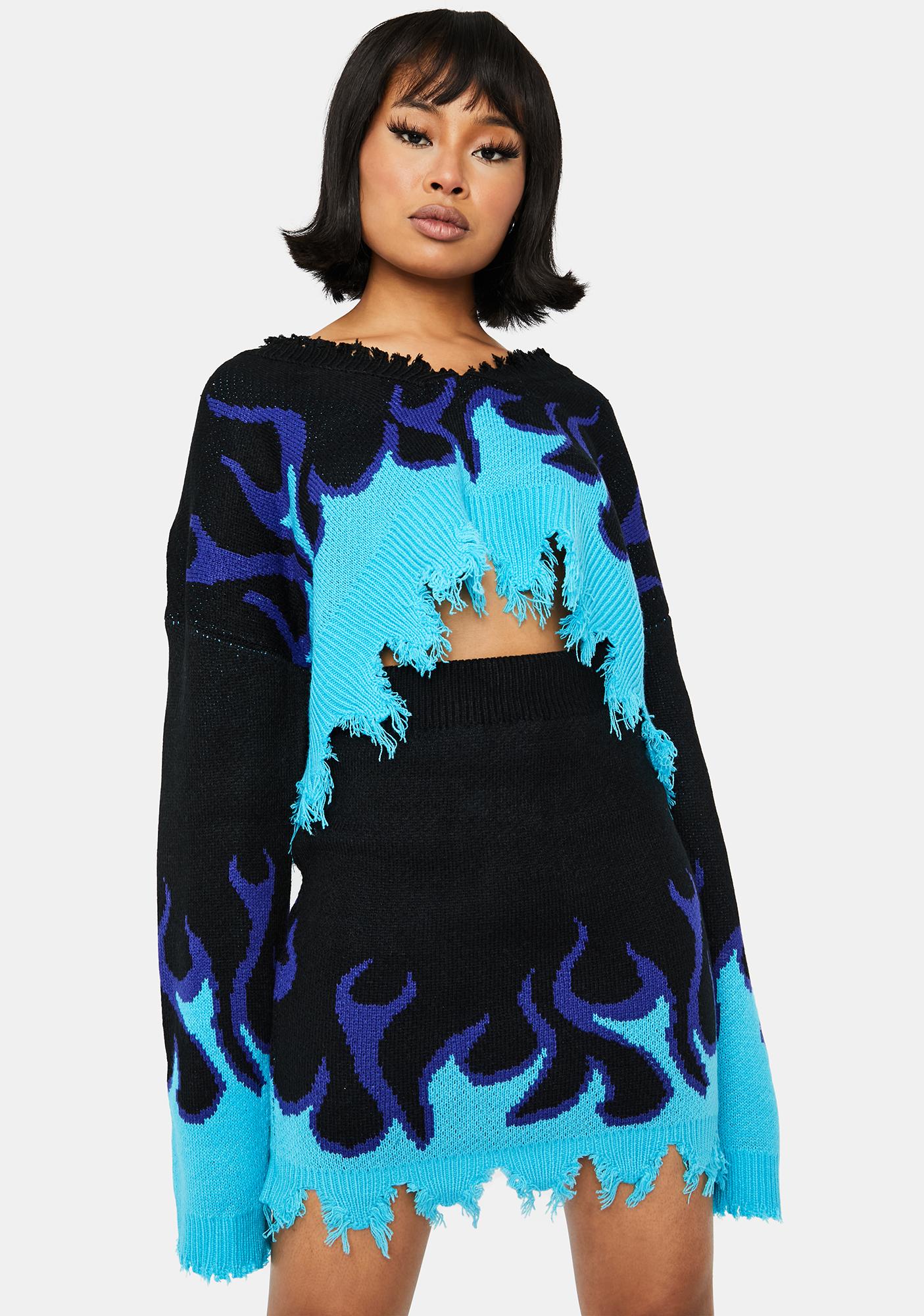 blue flame sweater