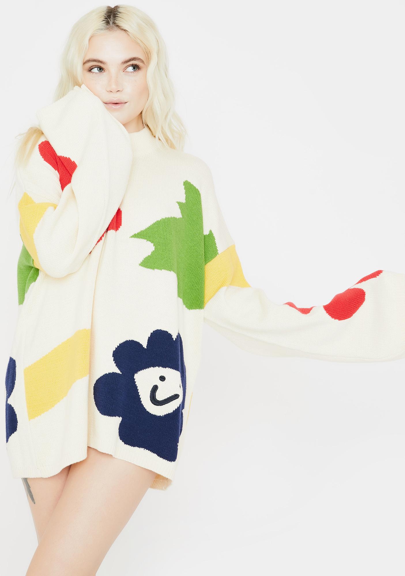 lazy oaf flower cardigan