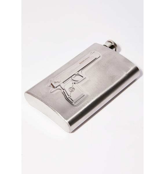 Silver Shot Gun Flask Dolls Kill