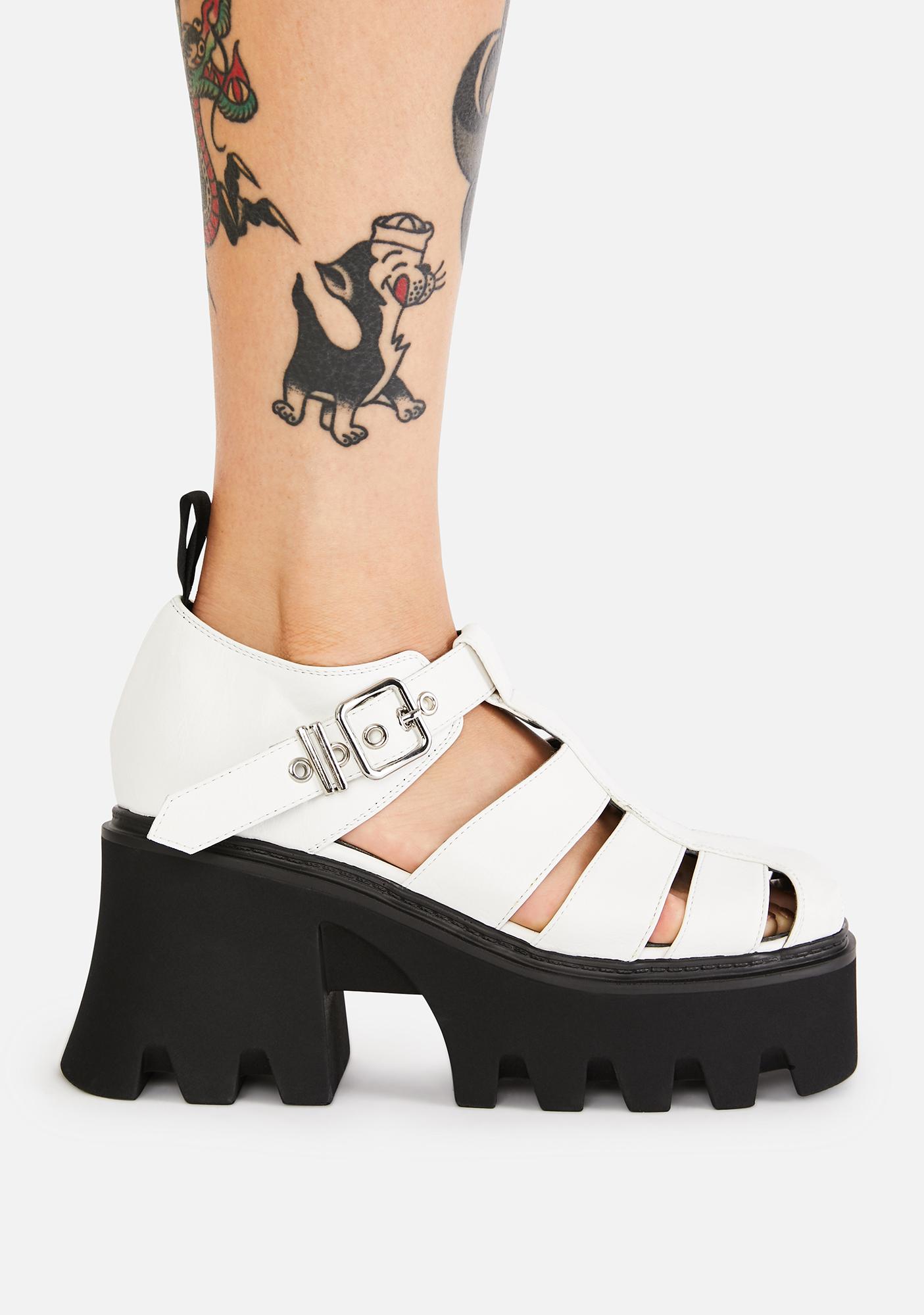 dahlia acting shy platform sandals