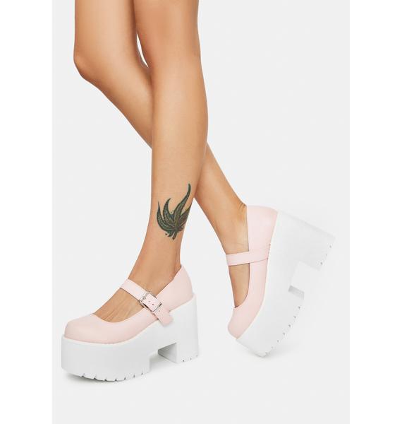 light pink mary janes