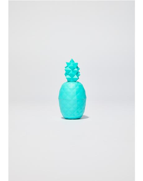 Turquoise Rebel Rose Geometric Pineapple Lip Balm
