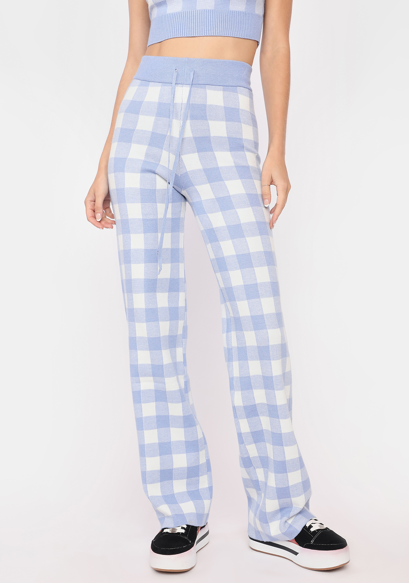 nike gingham check joggers