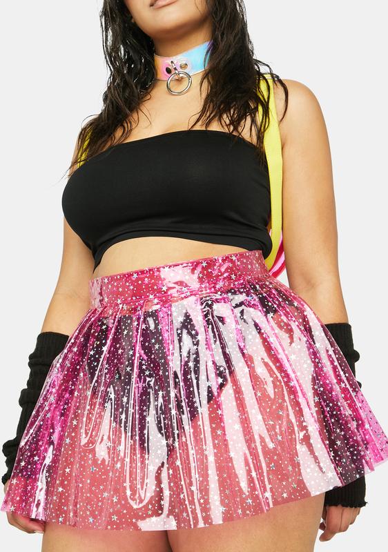 dolls kill vinyl skirt