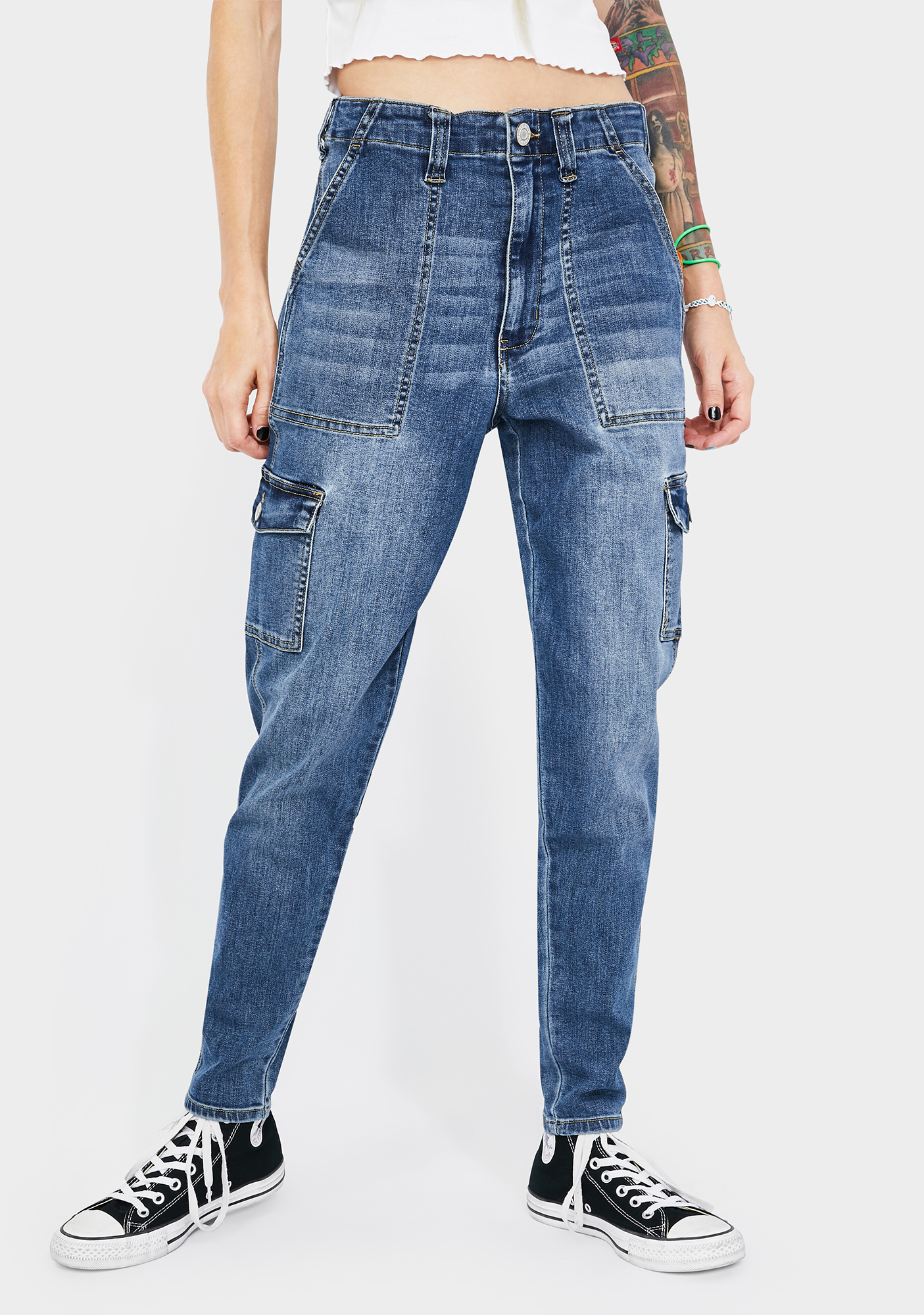 Dickies Girl Utility Denim Cargo Pants Dolls Kill