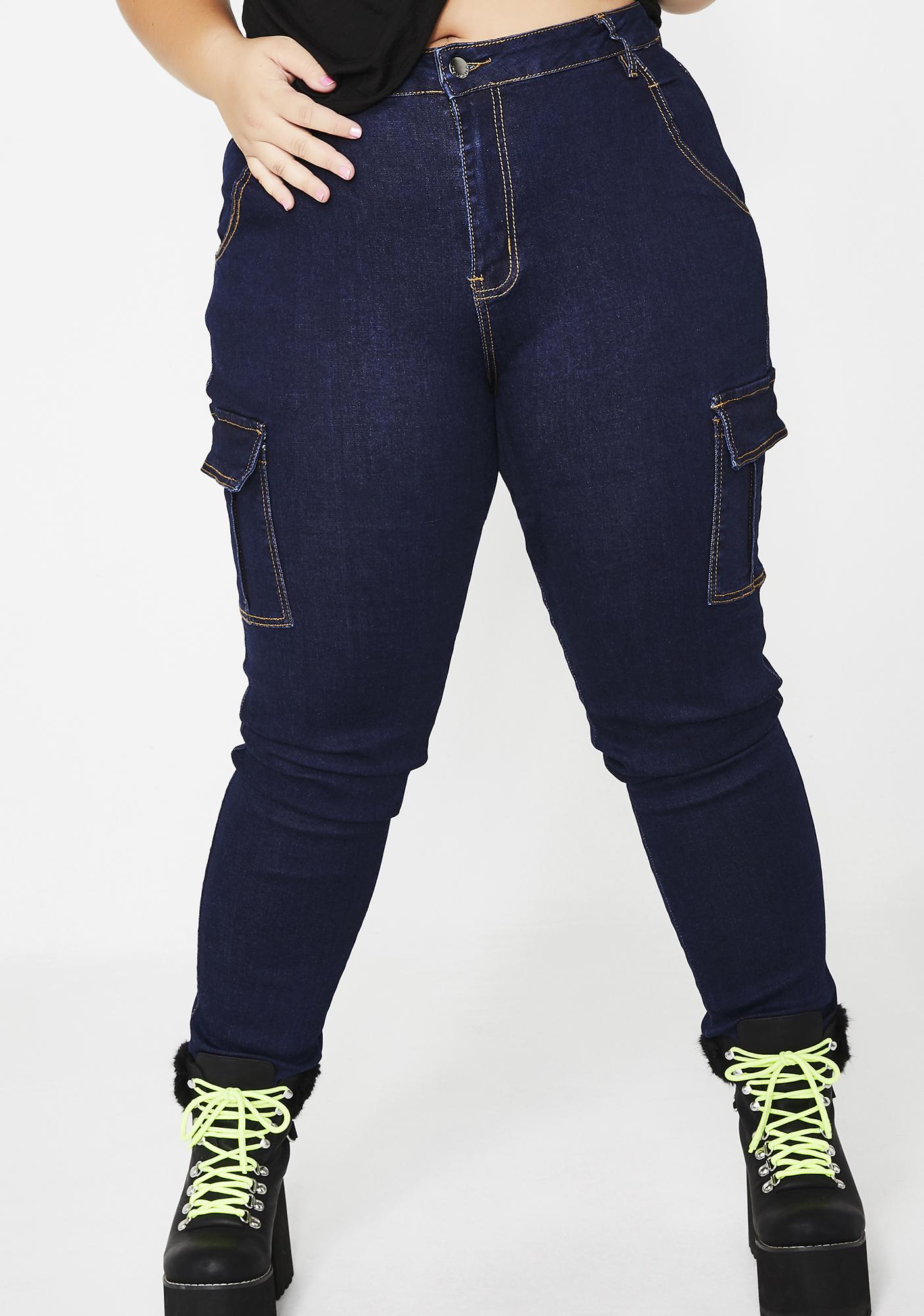 plus size skinny cargo pants