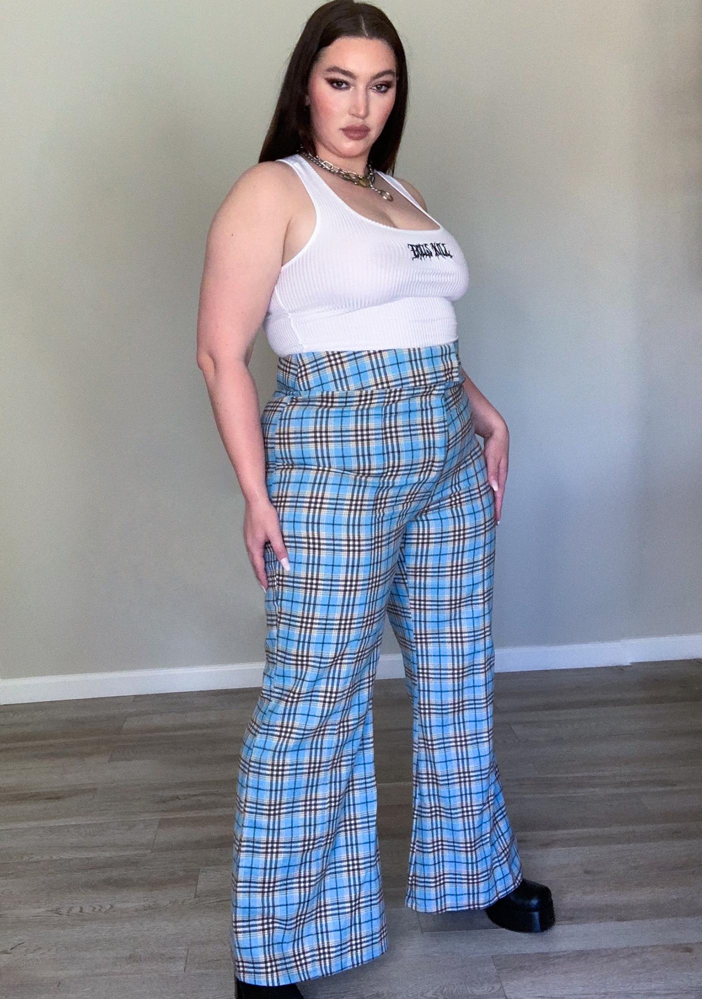 tartan trousers plus size