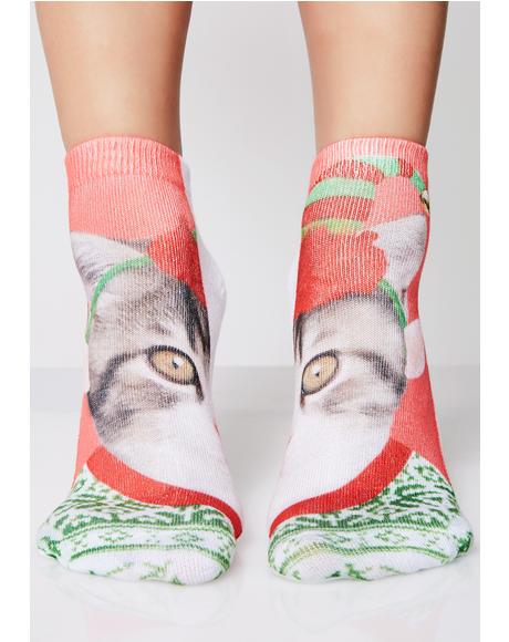 Elf Kitten Ankle Socks
