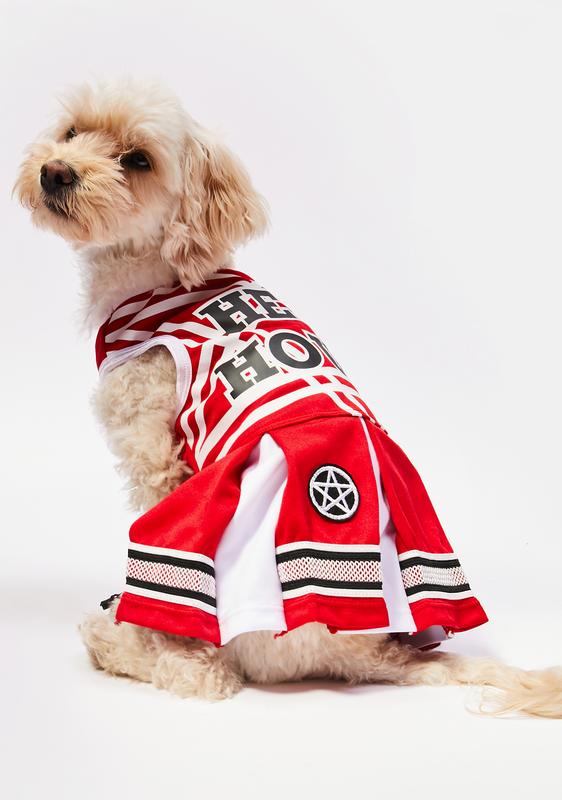 Trickz N Treatz Hell Hound Dog Cheerleader Costume Red Black Dolls Kill