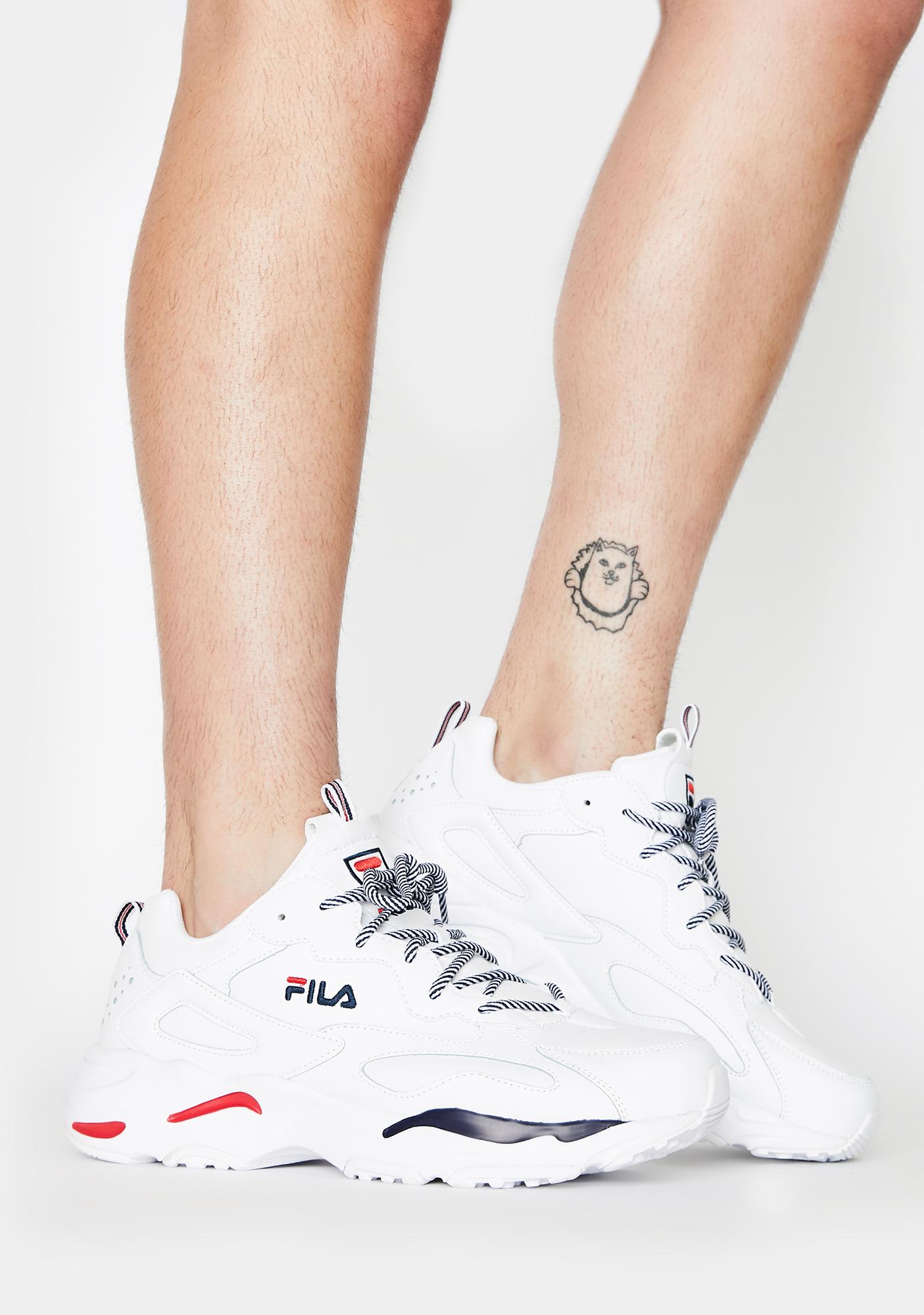fila ray tracer white grey lime