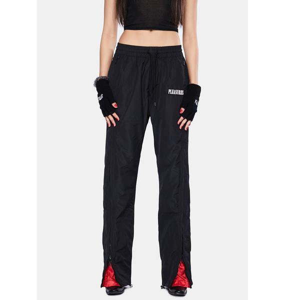 pleasures track pants