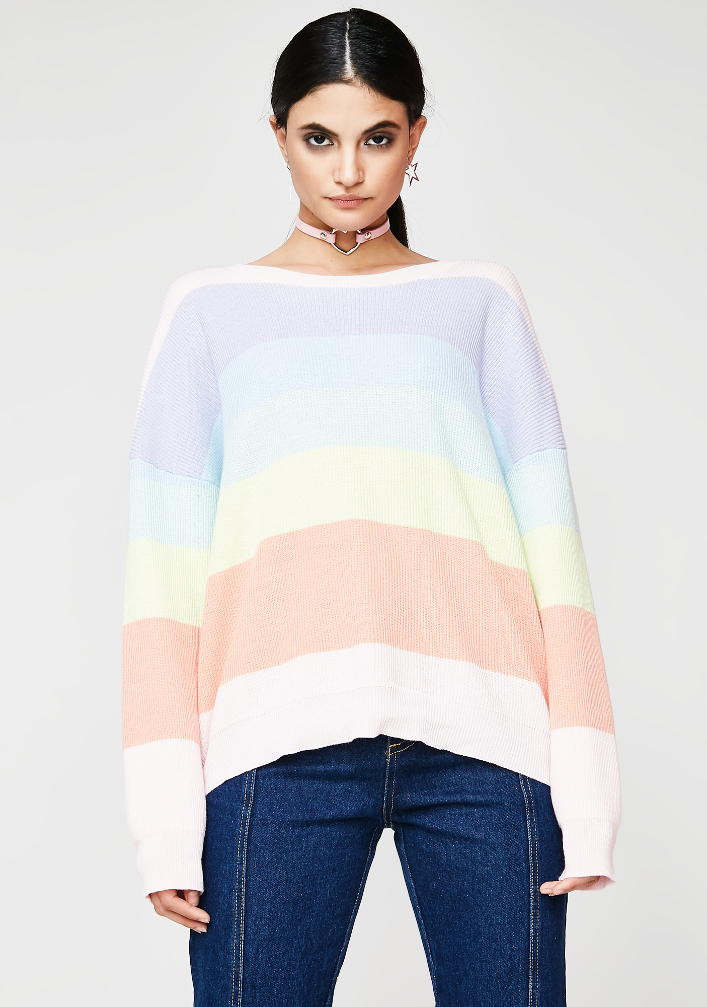 pastel stripe sweater