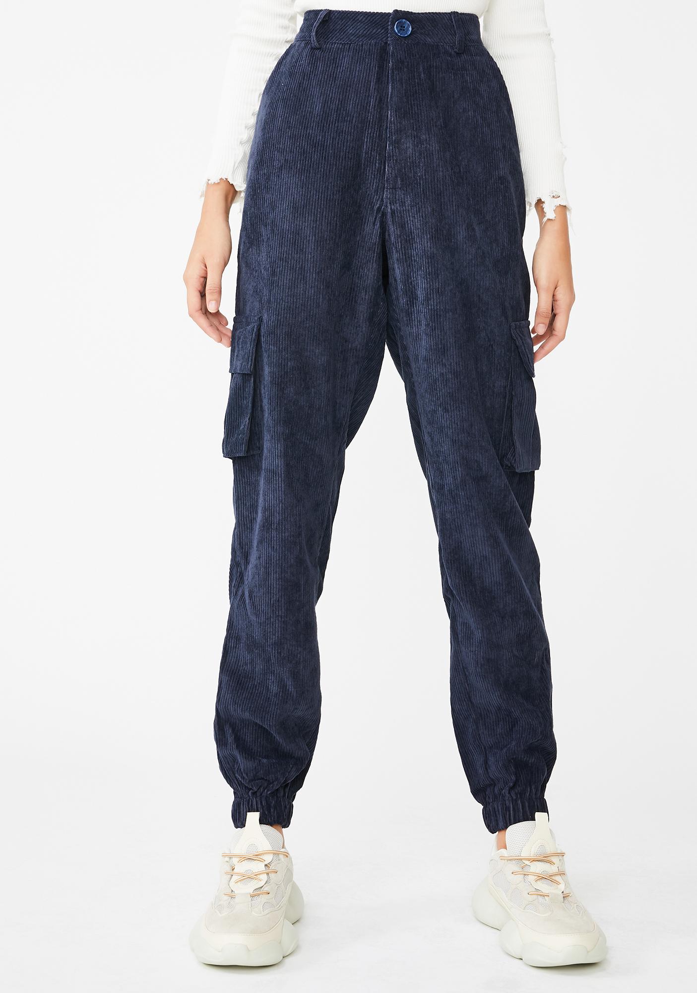 corduroy cargo joggers