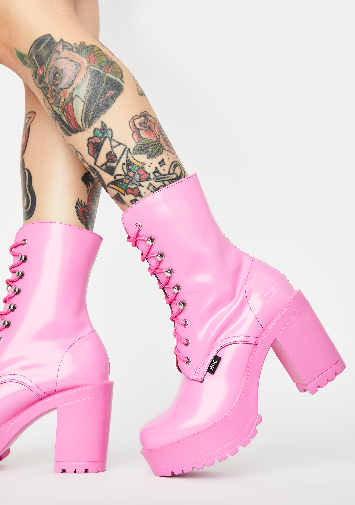 ROC Boots Australia Pink Lush Ankle Boots Dolls Kill
