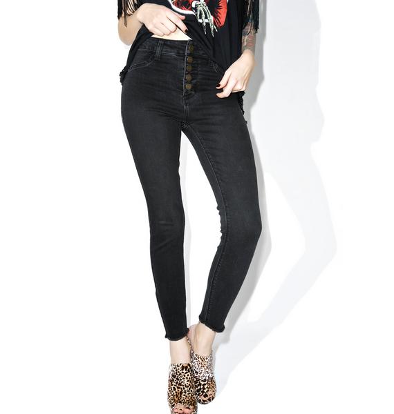 faded black skinny jeans