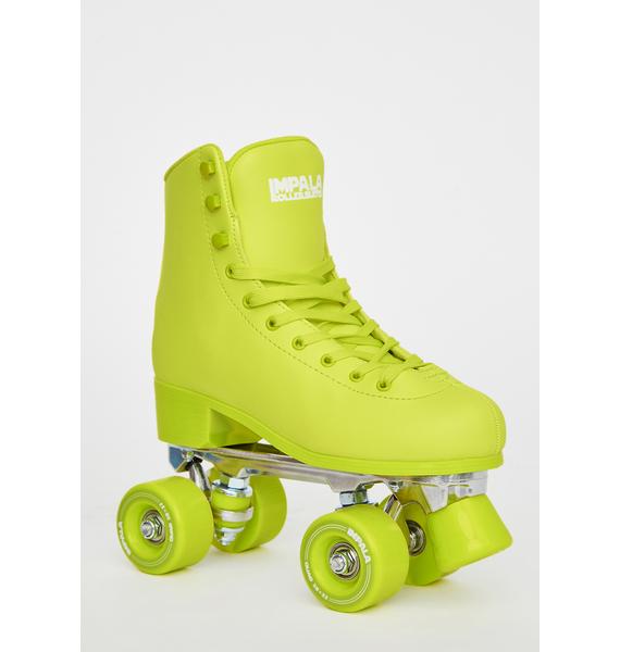 Impala Rollerskates Voltage Green Impala Quad Skates Dolls Kill