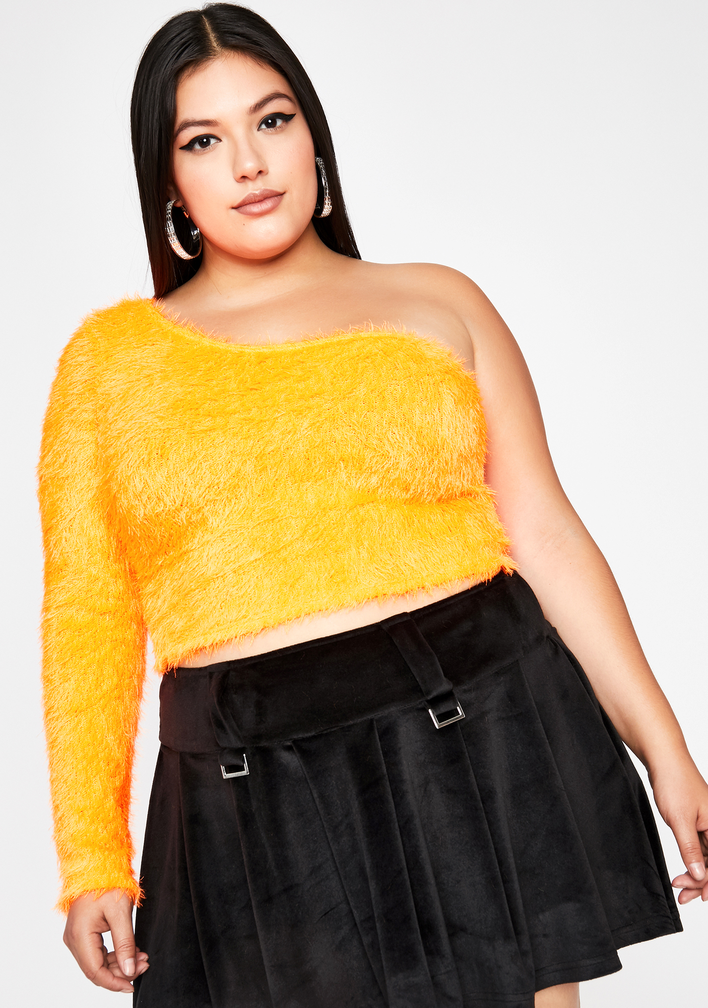 orange asymmetrical top