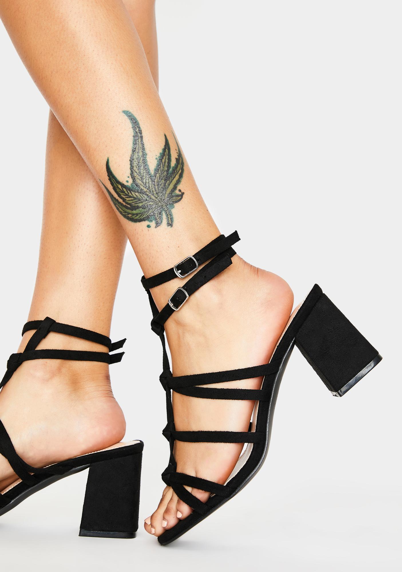 public desire black heels