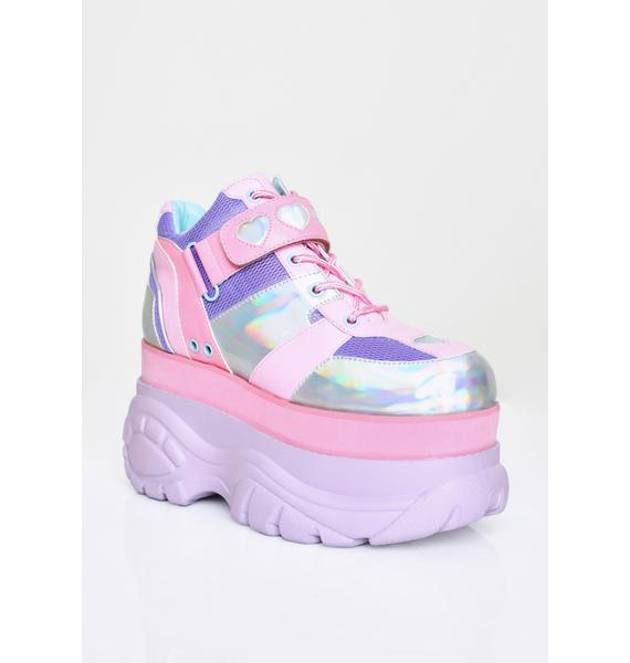 Sugar Thrillz Pastel Colorblock Platform Sneakers | Dolls Kill