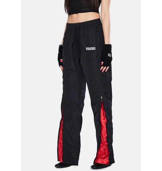 pleasures track pants