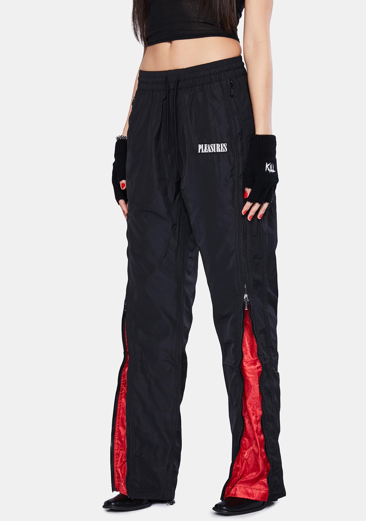 zip up track pants