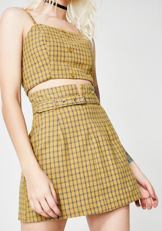 yellow plaid skirt dolls kill