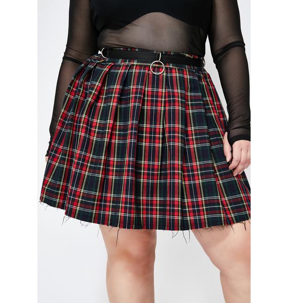 Current Mood Plus Size Dress Code Plaid Skirt Red Dolls Kill