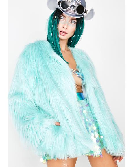 Malibu Twilight Sparkle Faux Fur Coat