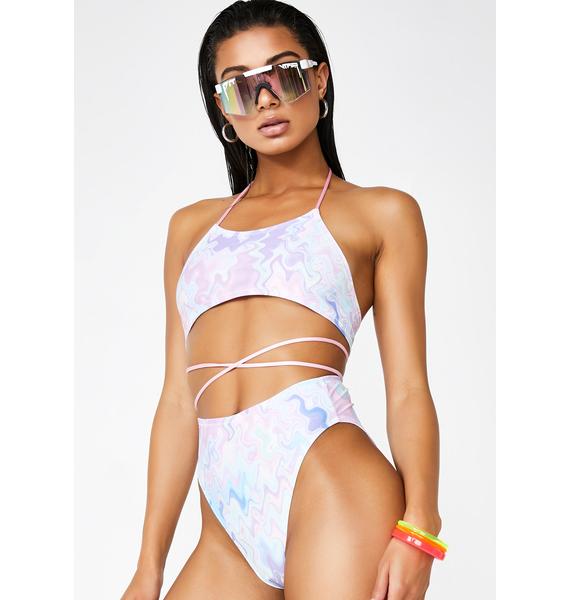 Glitter Romance Dream Wave Pom Pom Underboob Top Dolls Kill