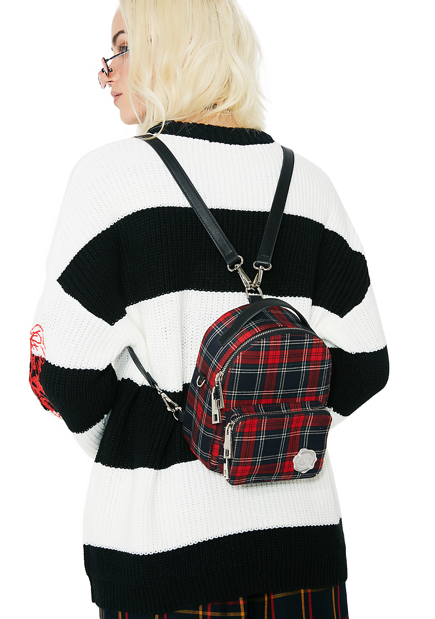 mini plaid backpack