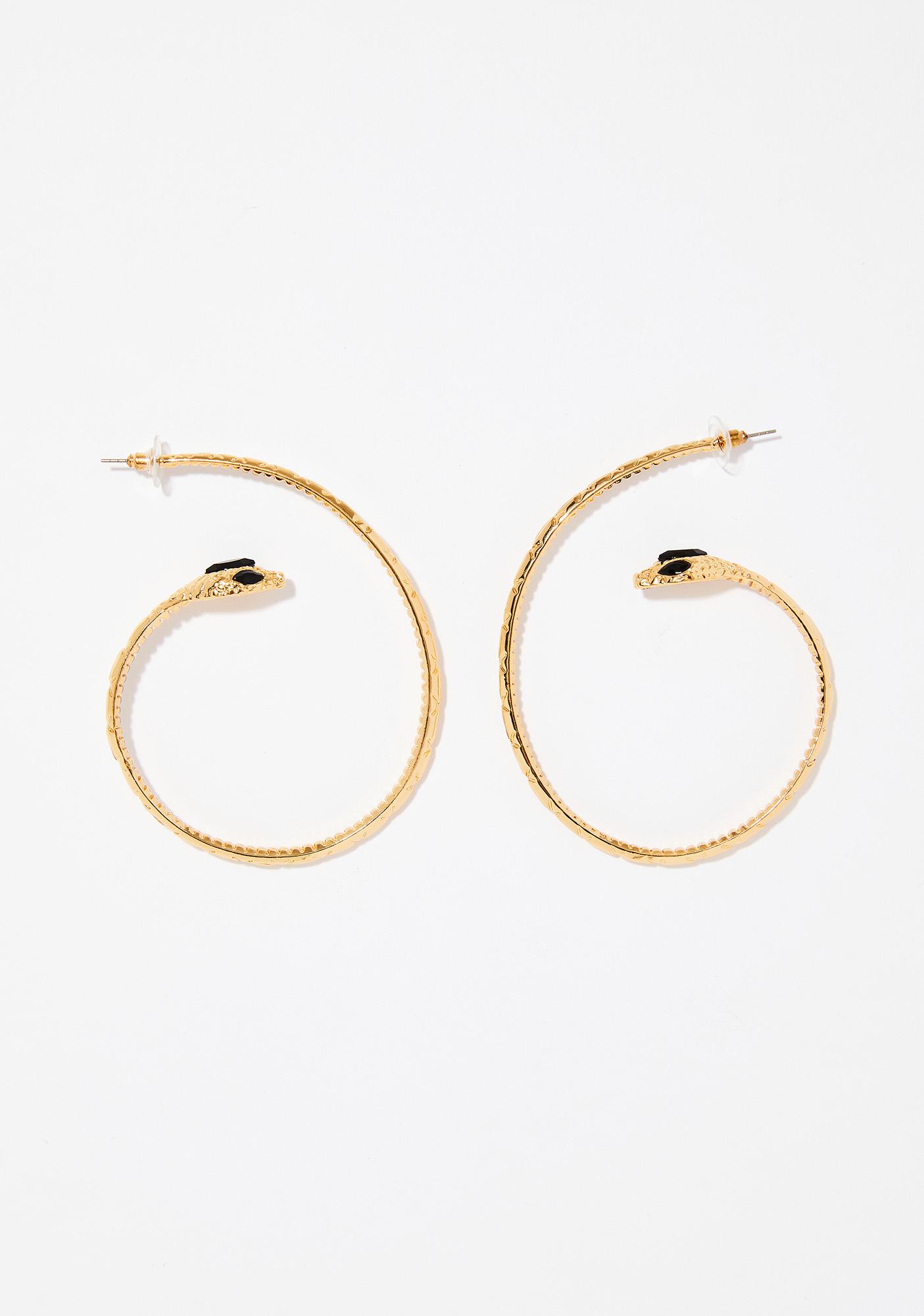 Gold Snake Earrings | Dolls Kill